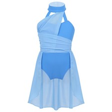 UK Girl's Lyrical Contemporary Modern Dance Costume Hater Ballet Leotard Dresses