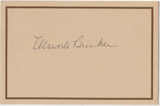 Ellsworth Bunker Ambassador Autographed Signed Greeting Card AMCo COA 19497