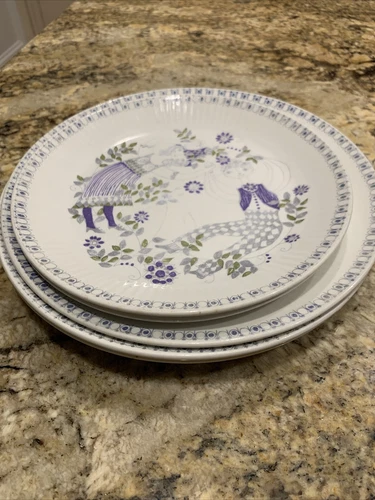 Lot Of 5 Figgjo Turi-Design Lotte Dinner And Salad Plates Norway Scandinavian