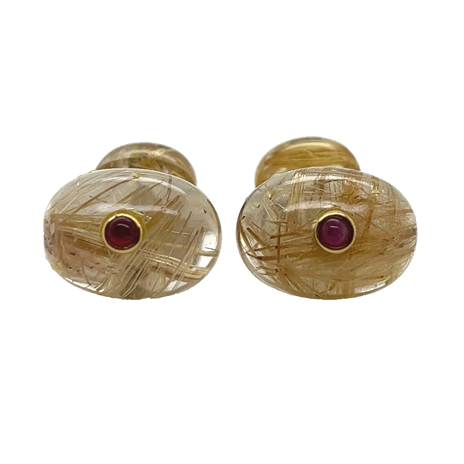 Quartz Yellow Gold Cufflinks for Men
