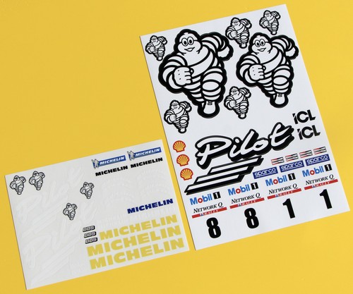 RC 10th 1:10 scale Michelin Pilot RALLY drift stickers decals Focus Escort etc.