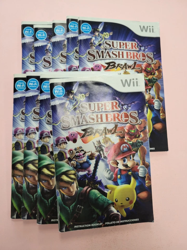 Super Smash Bros Brawl Nintendo Wii MANUAL ONLY Authentic Original  NO GAME - Image 3 of 3