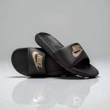 Nike Victori One Slide 'Black Metallic Gold' CN9675-006 Free Shipping Men Size 9
