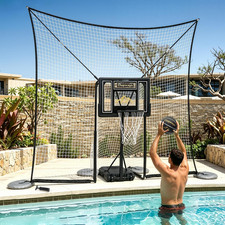 Pool Basketball Hoop with Backstop Height Adjustable Poolside Basketball Hoop fo