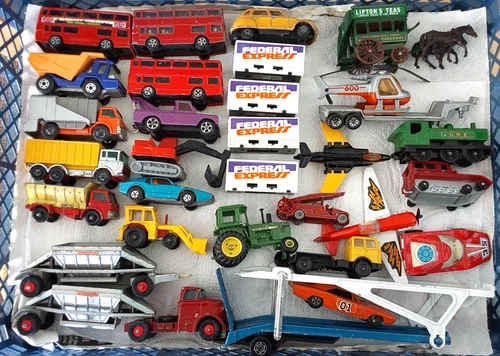 Matchbox Lesney Fed Ex Crates/Cars/Planes/Commercials etc ~ Job Lot