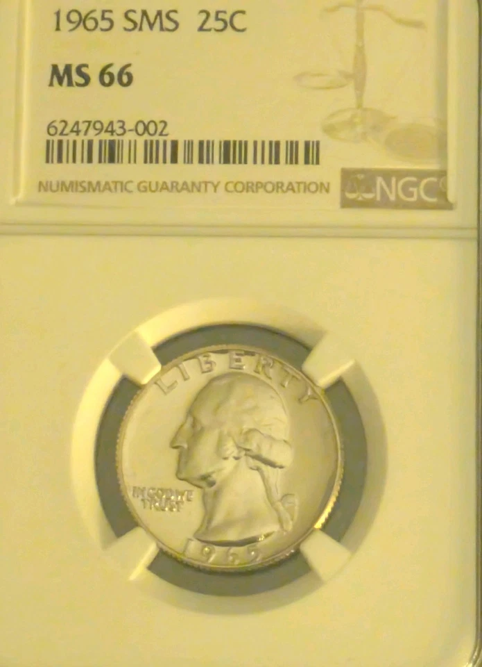 Lot of 4: - 1965 Washington Quarters NGC-CERTIFIED MS64-66 & UNC DETAILS - Image 3 of 4