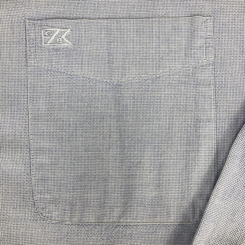 Camisa Cutter Buck Para Hombre Grande Azul Claro Oxford Con Botones Manga Larga Orión Foto 3 de 4