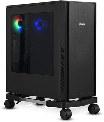 Adjustable Computer Tower Stand with Rolling Caster Wheels for PC