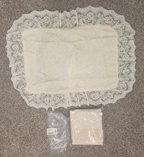 Lace Pillow Shams Ivory Standard Size Romance Set Of 2 New