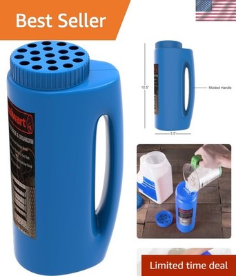 -Round Handheld Salt and Seed Spreader - Ergonomic Design, 2.3L Capacity