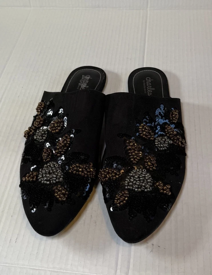 Charles by Charles David Women's Size 10M Fickle Beaded Embellished Mule Black - Изображение 3 из 4