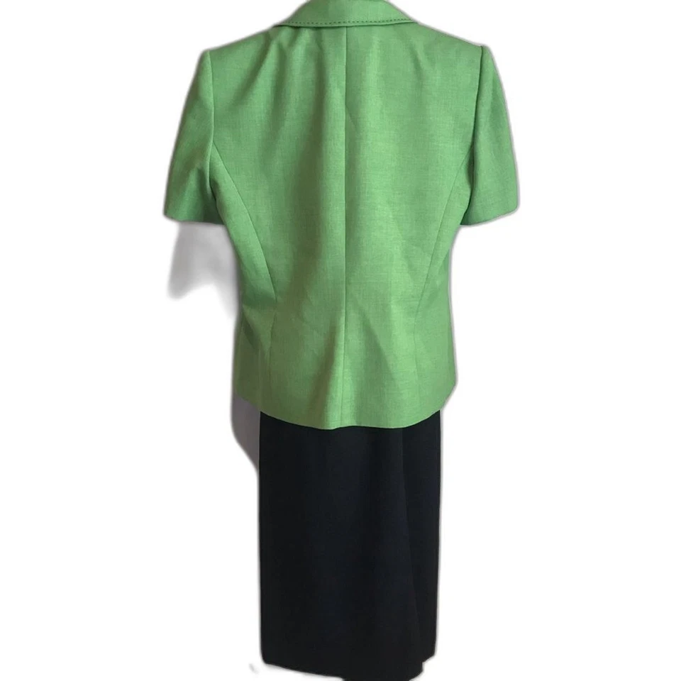 Preston & York Traje Falda Mujer Talla 18 Conjunto de 2 Piezas Blazer y Falda Verde y Azul Foto 4 de 4