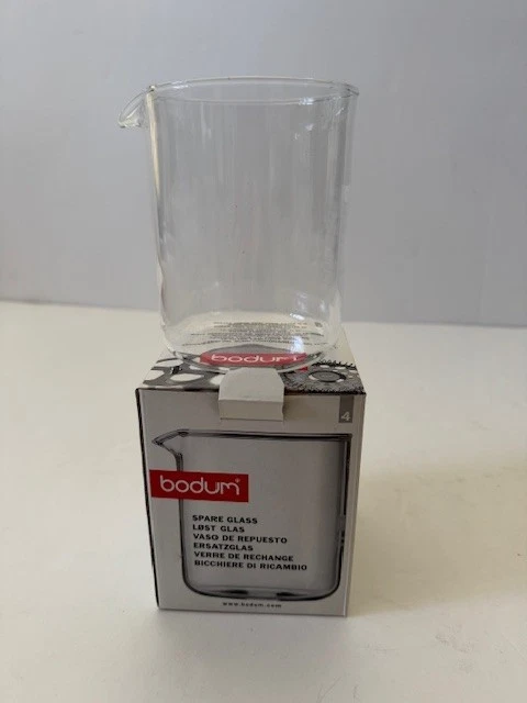 NIB Bodum Spare Glass 1504‑10 0.5L / 4 Cup French Press Replacement