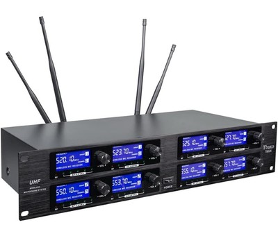 Tbaxo TB525 UHF 8CH 8 Lavalier Bodypacks 8 Headset Wireless