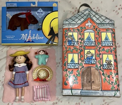 VTG 2002 MADELINE LOT DOLL CASE DOLL ACCESSORIES GENEVIEVE DOG NIB EXC