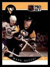  1990 Mark Recchi 239 Penguins 8 Pro Set Hockey Sports Trading Card 