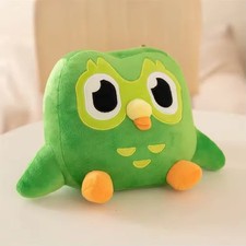 Green Duolingo Owl Plush Toys Duo Plushie Of Duo The Owl Cartoon Anime Owl Doll
