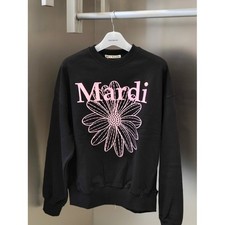 Mardi New Daisy Pattern Cotton Hoodie Embroidered Round Neck One Size