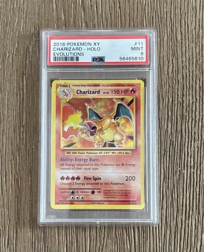 Pokemon Evolutions XY Charizard Holo Rare Card 11/108 PSA 9