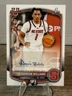 Darrion Williams 2025 Bowman Paper Prospect Retail Autograph #PA-DW NC State