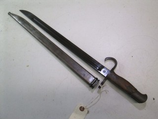 WWII JAPANESE BAYONET AND SCABBARD NAGOYA ARSENAL MARKED BLUED BLADE MINTY #L77