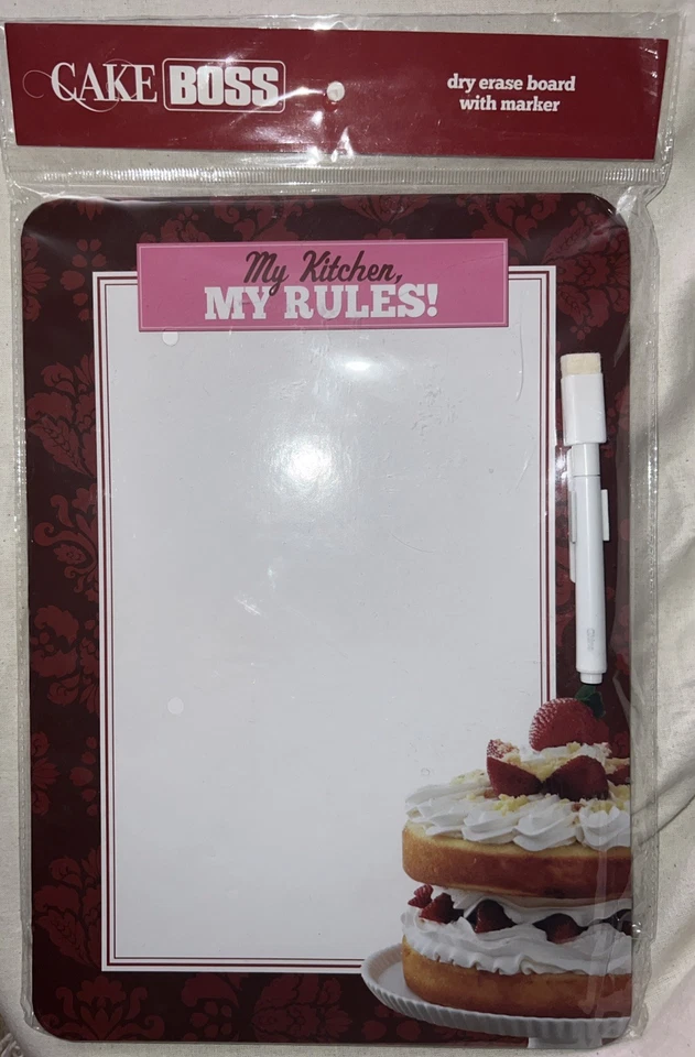 *NEW*RARE* CAKE BOSS- Magnetic Dry Erase Board with Marker - 12 x 8.5 in. - Image 2 of 4