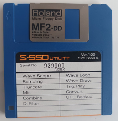Roland S-550 Sampler, Utility Disk Version 1.00