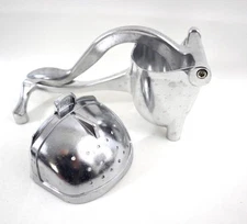 Vintage Citrus Juicer Mid Century Modern Aluminum Hand-Held Squeezer Made Taiwan