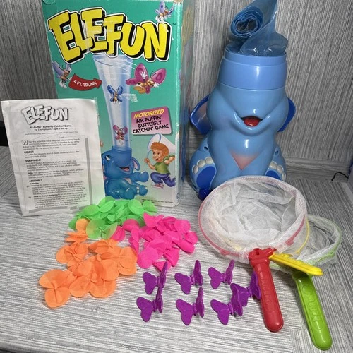 Vintage 1993 Elefun Butterfly Catching Game Parker Brothers Tested - Read Desc