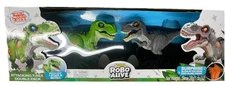 Robo Alive Attacking T-Rex Double Pack 2 Dinosaur / Glow In The Dark Slime!