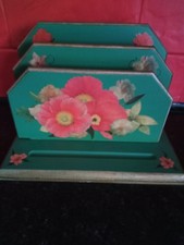 Vintage Wooden Letter Rack Hand Painted