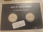 1 DANBURY MINT ENGLAND "MEN IN SPACE SERIES" STERLING SILVER PROOF SET NICE