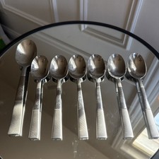 Oneida 18/10 Stainless Steel Tablespoons Set of 6  Serving Spoon Modern Square