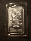one troy o.z.fine silver bar.999+ morgan.made in U.S.A.