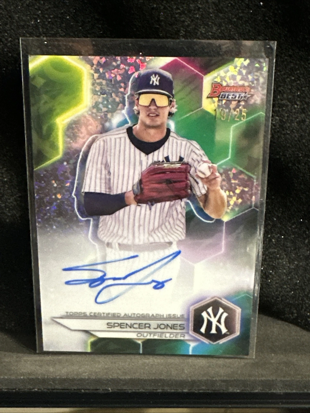 2023 Bowman's Best Spencer Jones Mini Diamond /25 Autograph #B23-SJ NY Yankees