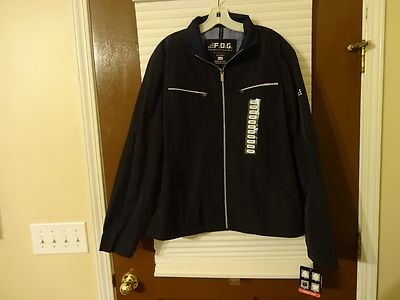 F.O.G. London Fog Men's Packable Light Weight Rain Jacket Mushroom Medium (BH)