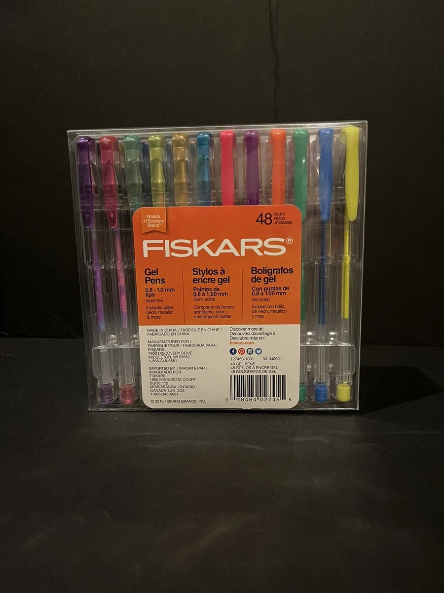 Fiskars Gel Pens, 0.8 - 1.0mm Tips - 48 pens