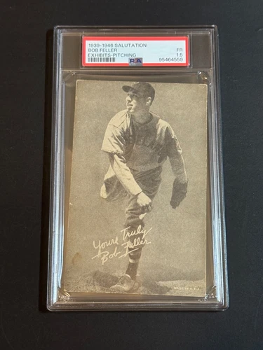 1939-1946 SALUTATION - BOB FELLER - EXHIBITS PITCHING PSA 1.5
