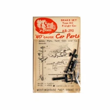 Cal-Scale HO Scale Detail Part # AB-290, Brake Set Type KC Freight Car, NOS