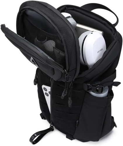 Ozuko Tactical Waterproof Designer Sport Crossbody Sling Bag, Black Camouflage - Picture 2 of 12