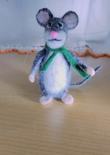 Needle felted Mouse / Animal Mice / Handmade craft    / exceptional gift