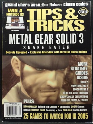 Tips Tricks Video Game Magazine No 119 January 2005 Metal