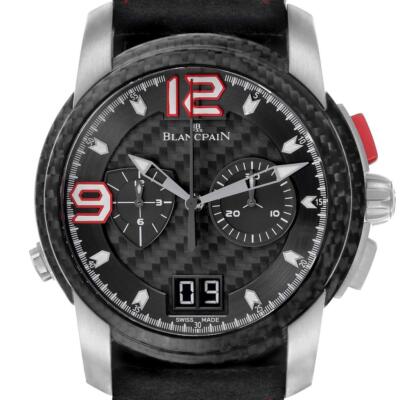 Blancpain L-Evolution Chronograph White Gold Black Dial Mens Watch 8886F