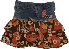 Vintage Mary-Kate and Ashley Girls Ruffled Jean Skirt Size 7