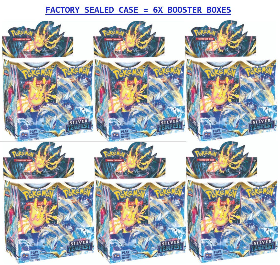 Pokemon Silver Tempest Booster Case Factory Sealed (6 Boxes) Brand New