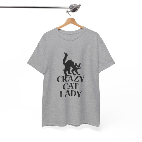 "T-Shirt Cat Lover Unisex schwer Baumwolle ""Crazy Cat Lady""" - Bild 48 von 118