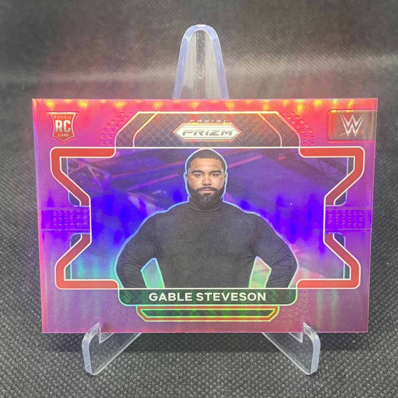 2022 Panini Prizm WWE Purple Prizm /149 Gable Steveson #23 Rookie RC
