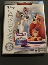 Lady and the Tramp (Blu-ray + DVD, 2018, 2-Disc Set Signature Collection) W Slip