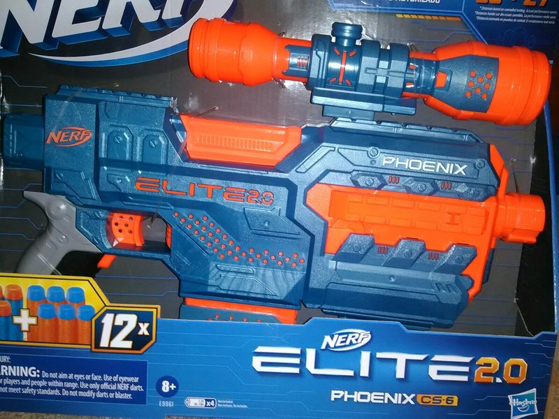 Nerf Gun Elite 2.0 Phoenix CS-6 * Brand New In Box! * 12 Darts Included, Ages 8+