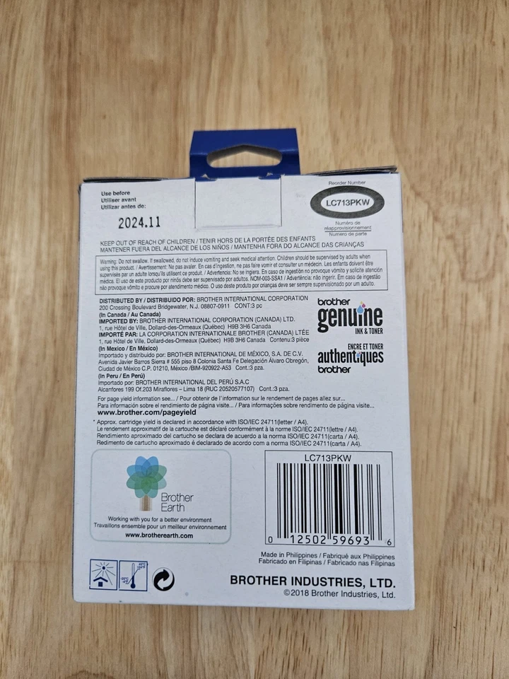 BRAND NEW! Brother LC71CL Cartridges 3-pack Cyan Magenta Yellow Value pack 11/24 - Image 4 of 4
